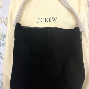 J.Crew Black Suede Shoulder Bag